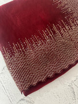 Soft Velvet Organza saree with embroidery borders - MOS4377 Maroon