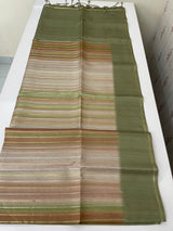 Multi color Semi soft silk saree with borders MSS590