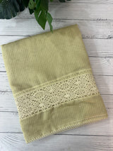 Kota saree with crochet work and lace border MCJ879 PastelLime