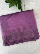 Glass Organza saree with cutwork borders - MSH005