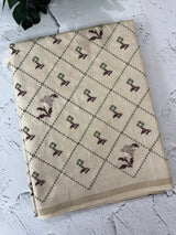 Blended soft tussar silk saree MS90577- Beige