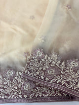 Soft Organza saree with embroidery borders MCW638