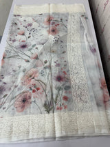 Kota Supernet saree with digital prints and chikankari border MSG654