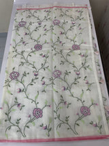 Soft Netkota saree with cross stitch embroidery MSH210