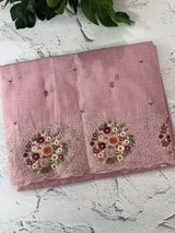 Silky kota embroidery saree MS5407 - OnionPink
