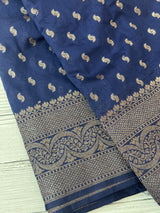 Semi Banarasi Georgette saree MKGS612 DarkBlue