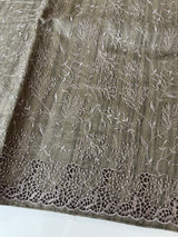 Cutwork Blended Jute - tussar saree MTS9079