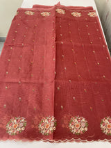 Kota checks saree with embroidery MS7645