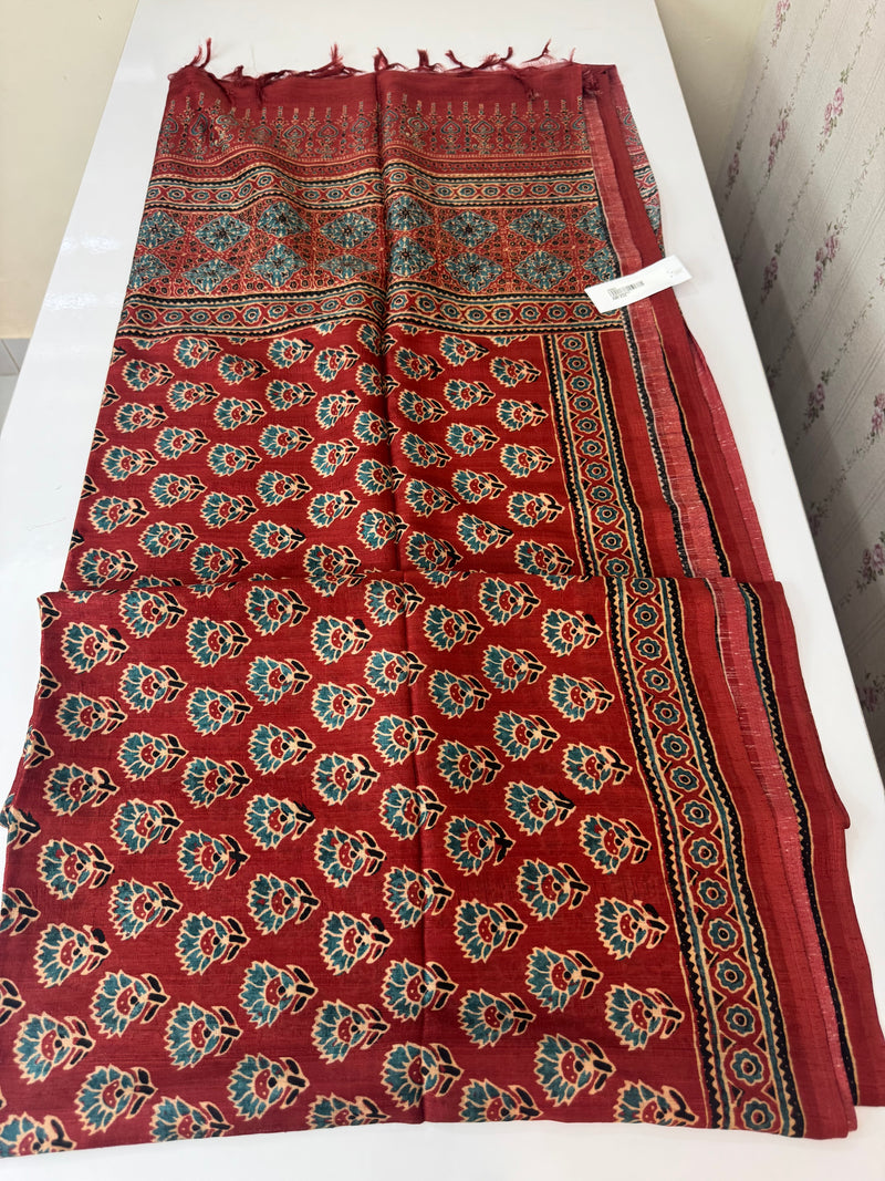 Printed soft crepe silk sarees MS5432