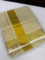 Kerala Golden tissue saree- lines
