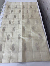 Blended tussar saree with zari embriodery - MS8665 Pearl Cream