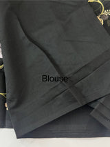 Kota Supernet embriodery saree SHSNYNM Black