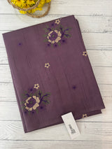 Blended matka tussar silk saree with embroidery - MS90654 Mauve