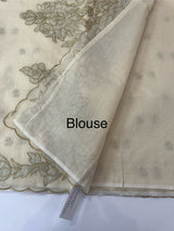 NetKota Applique work saree  MS6798- Beige
