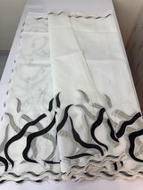 Kota silk embroidery saree  MSH125 - Black & White