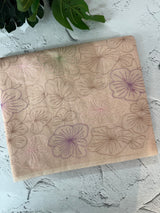 Mul chanderi saree with embroidery - MS1427 DustyPeach
