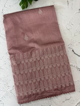 Art silk saree with embroidery SVTS26 DuskyMauve