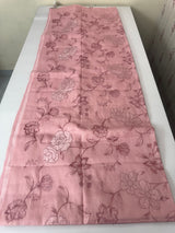 Blended Satin finish Tussar silk saree with applique work- MS8177