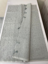 Silky kota embroidery saree MSE568 Grey