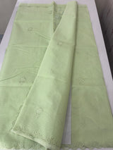 Moonga Kota checks saree with applique woek MMC457 PistaGreen