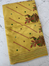 Semi chanderi saree with embriodery MSF590