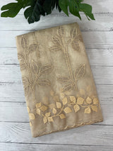 Premium Organza saree with tissue appliqué work - MMG310 - Ivory