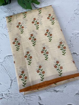 Printed Art silk saree with blouse MAS6966