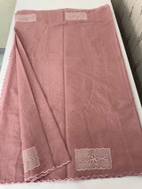 Mul chanderi organza applique work saree  MSH172