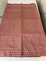 Blended tussar saree with cutwork - MSHK679 NudePeach