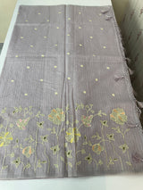 Applique and embroidery work 
 Kota Silk saree MSH118- DuskyLavender