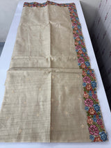 Cutwork blended tussar saree MTSS309