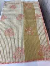 Tissue mix Soft silk saree with applique work MS8146