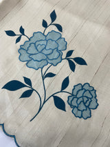 Semi tussar appliqué work saree MTS6589