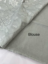 Soft kota silk saree with applique work MS15017- Grey