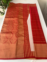 Semi banarasi Georgette saree - SYACNNR ChilliRed