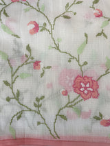 Soft Netkota saree with cross stitch embroidery MSH210