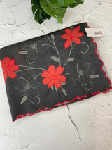 Semi soft tussar appliqué work saree MTS6589