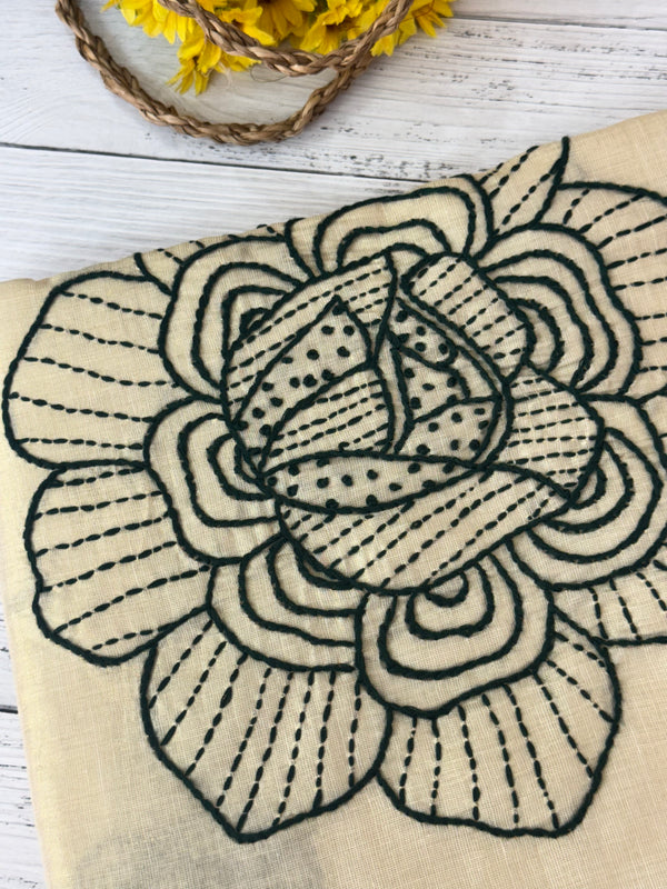 Kerala tissue saree with kanta embriodery