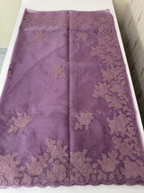 Soft organza saree with applique work - MCW225 DuskyPurple