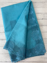 Organza saree with cutwork borders - MSH005- Blue