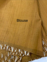 Semi tussar saree with cutwork MSHK566