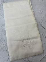 Handworked Crush Organza saree with applique work MBS676 White