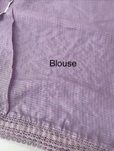 Soft kota checks saree with embroidery - MS7695 Lavender