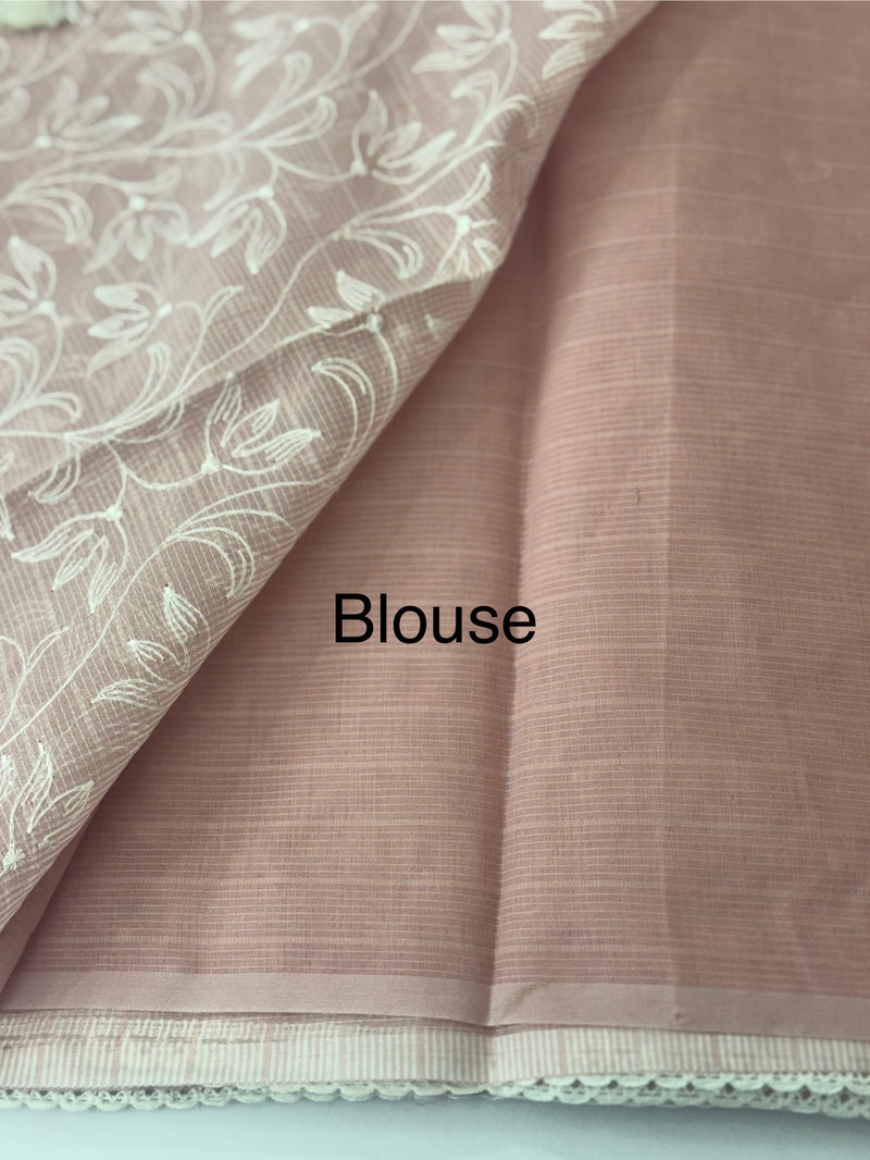 Kota embriodery saree MS1455 - PastelPink