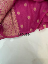 Semi banarasi Georgette saree - MSB411 DarkPink