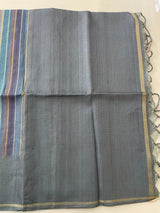 Multi color Semi soft silk saree with borders MSS590