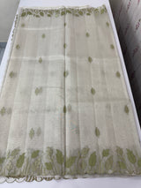 Tissue silk saree with applique work  MSH105