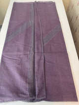 Supernet saree with crochet work and lace border MCJ5433 (V shape Crochet)