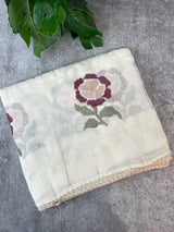 Soft kota checks saree with embroidery - STWICM