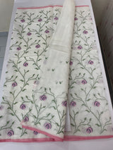 Soft Netkota saree with cross stitch embroidery MSH210